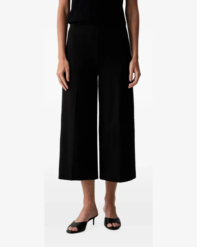 Twin-Set Weite Cropped-Hose - Schwarz Schwarz