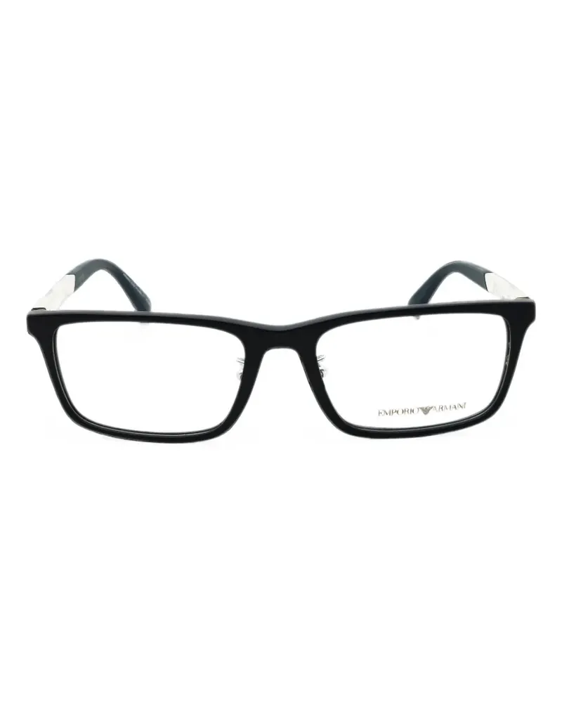 Emporio Armani rectangle-frame glasses - Schwarz Schwarz