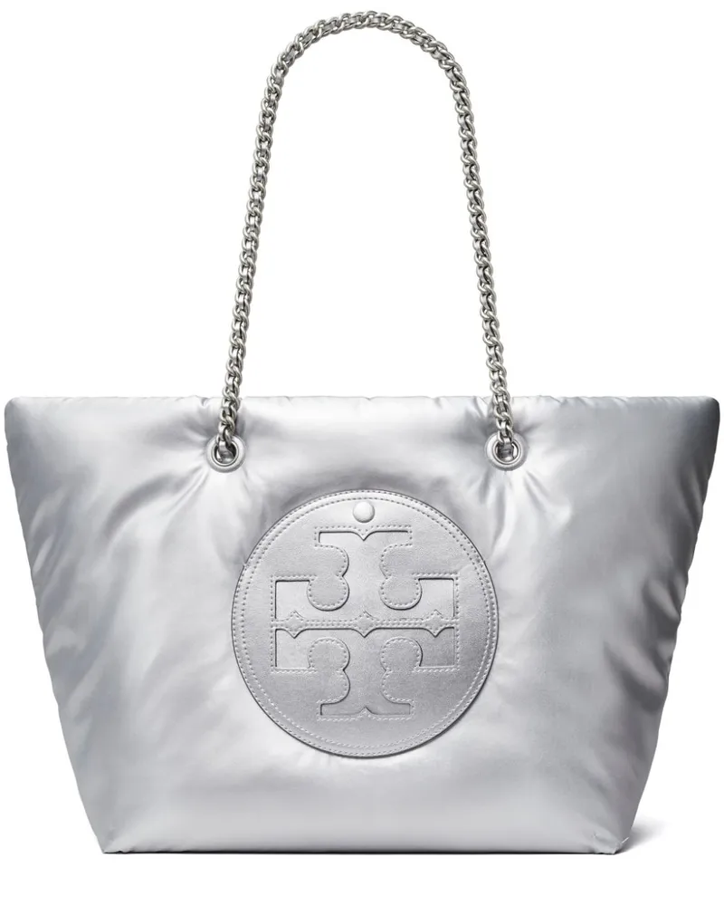 Tory Burch Ella Chain Soft Tote Bag - Silber Silber