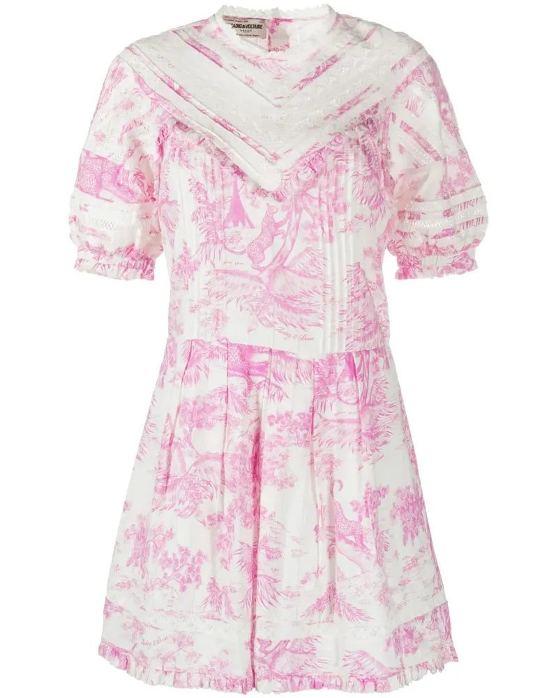Zadig & Voltaire Minikleid mit Puffärmeln - Weiß Weiß