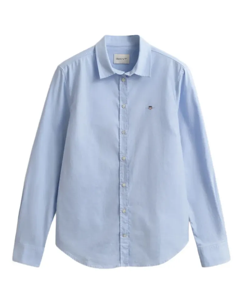 Gant Hemd mit Logo-Stickerei - Blau Blau
