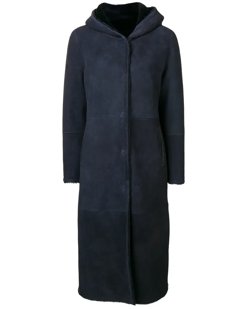Liska Mantel mit Shearling - Blau Blau