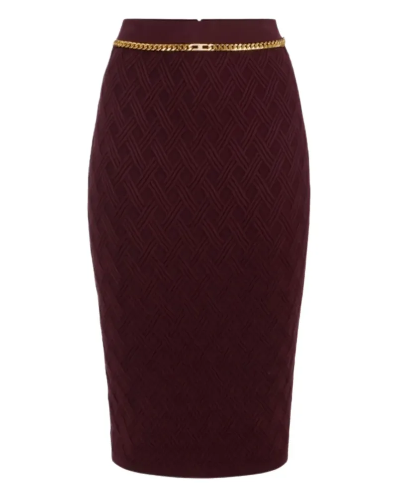 Elisabetta Franchi Rock mit Kettendetail - Braun Braun