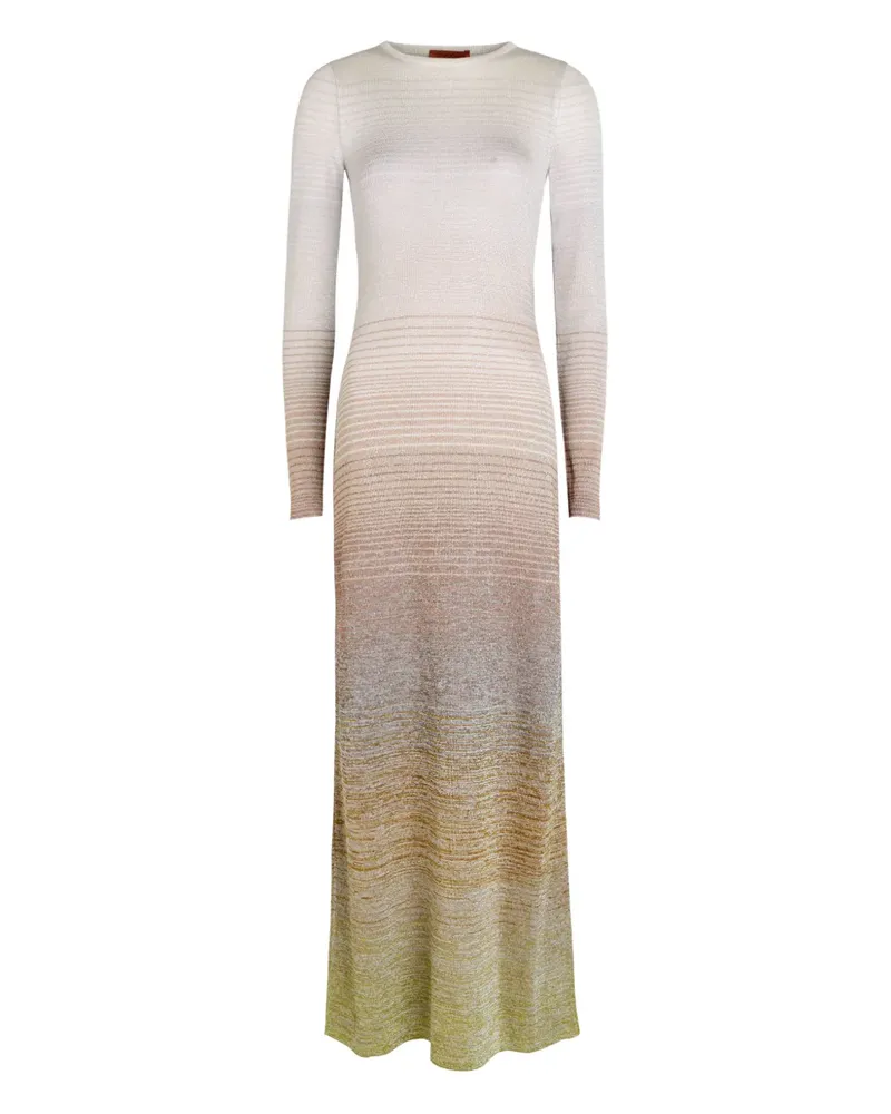 Missoni long-sleeve maxi dress - Nude Nude