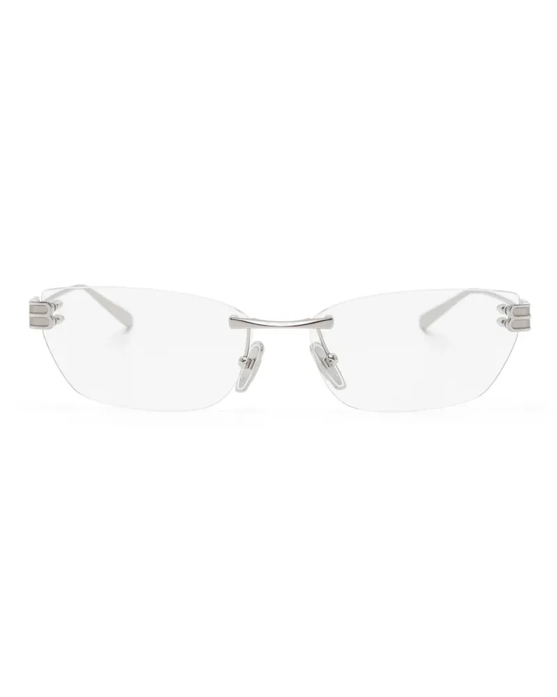 Balenciaga Brille mit ovalem Gestell - Silber Silber