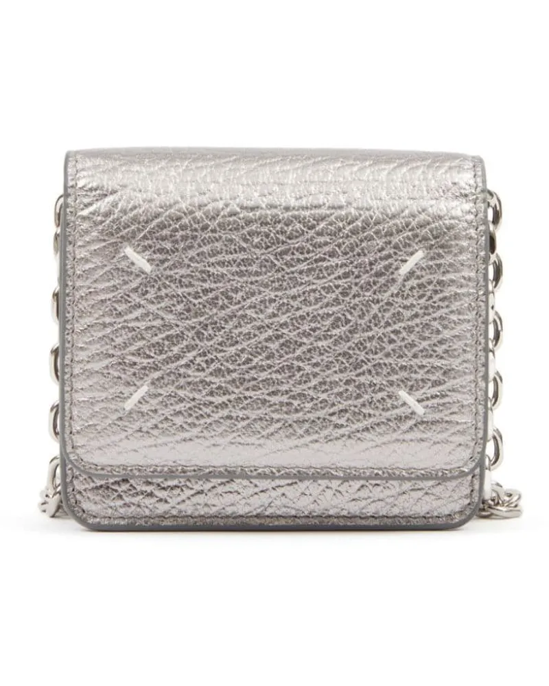 Maison Margiela Portemonnaie mit Ziernähten - Silber Silber