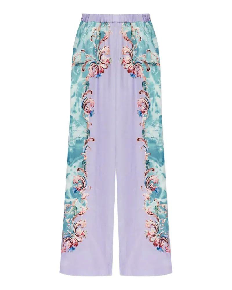 Versace Jeans floral trousers - Violett Violett