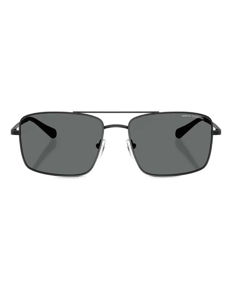 Armani Exchange Sonnenbrille mit eckigem Gestell - Schwarz Schwarz
