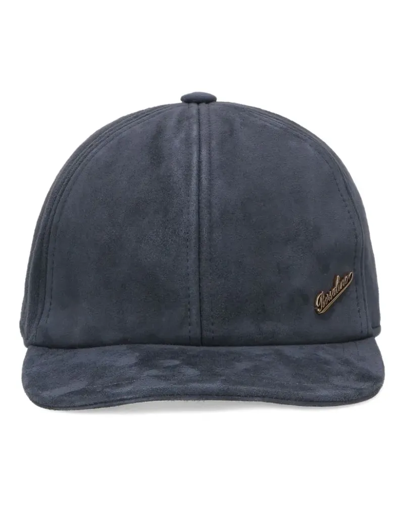 Borsalino Otis suede baseball cap - Blau Blau