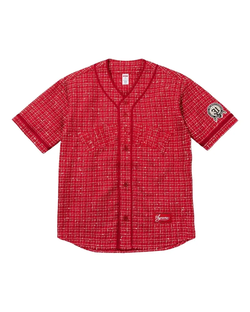 Supreme Being boucle baseball jersey - Rot Rot