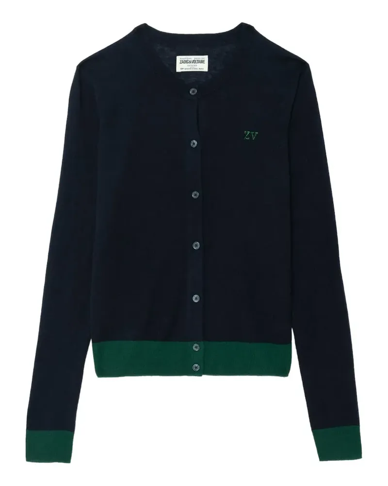 Zadig & Voltaire Missya Strickjacke mit Logo - Blau Blau
