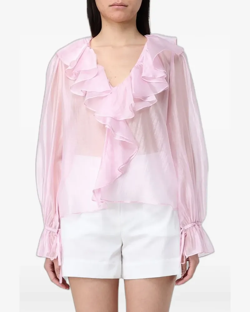 Hanita ruffled chiffon blouse - Rosa Rosa