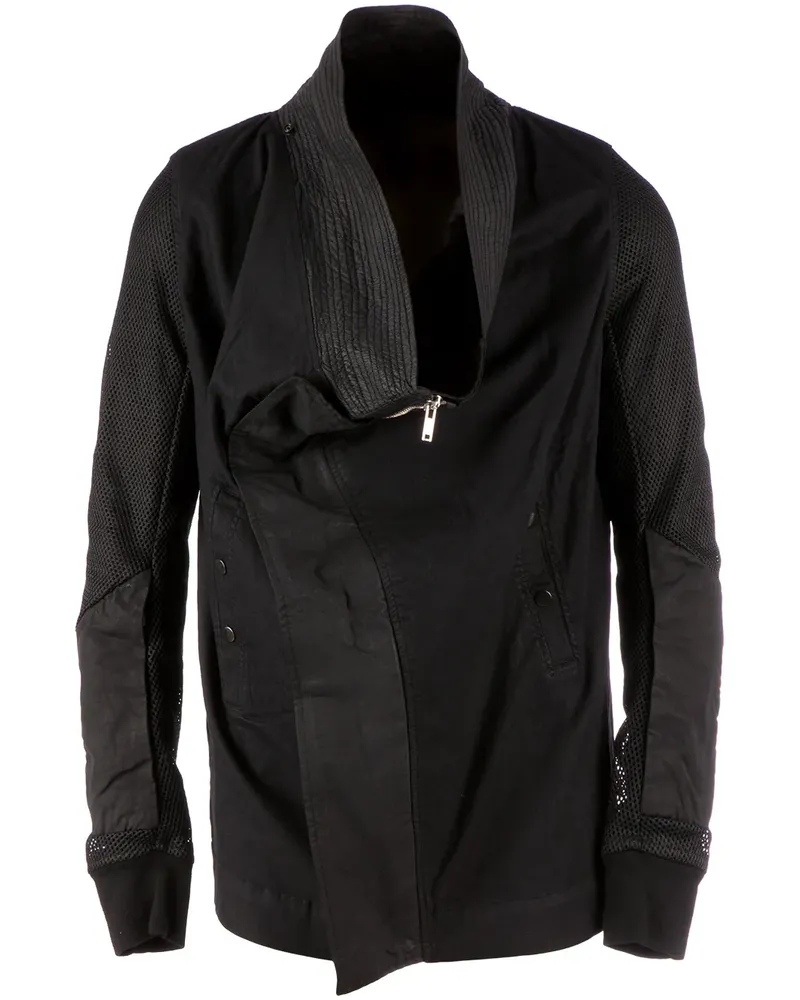 DRKSHDW by Rick Owens draped funnel neck jacket - Schwarz Schwarz