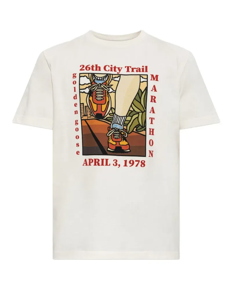 Golden Goose graphic-print T-shirt - Nude Nude