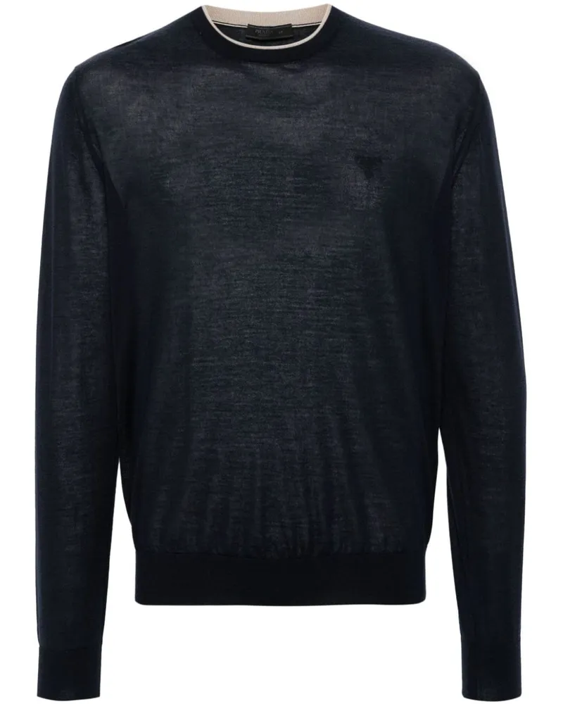 Prada Melierter Kaschmirpullover - Blau Blau