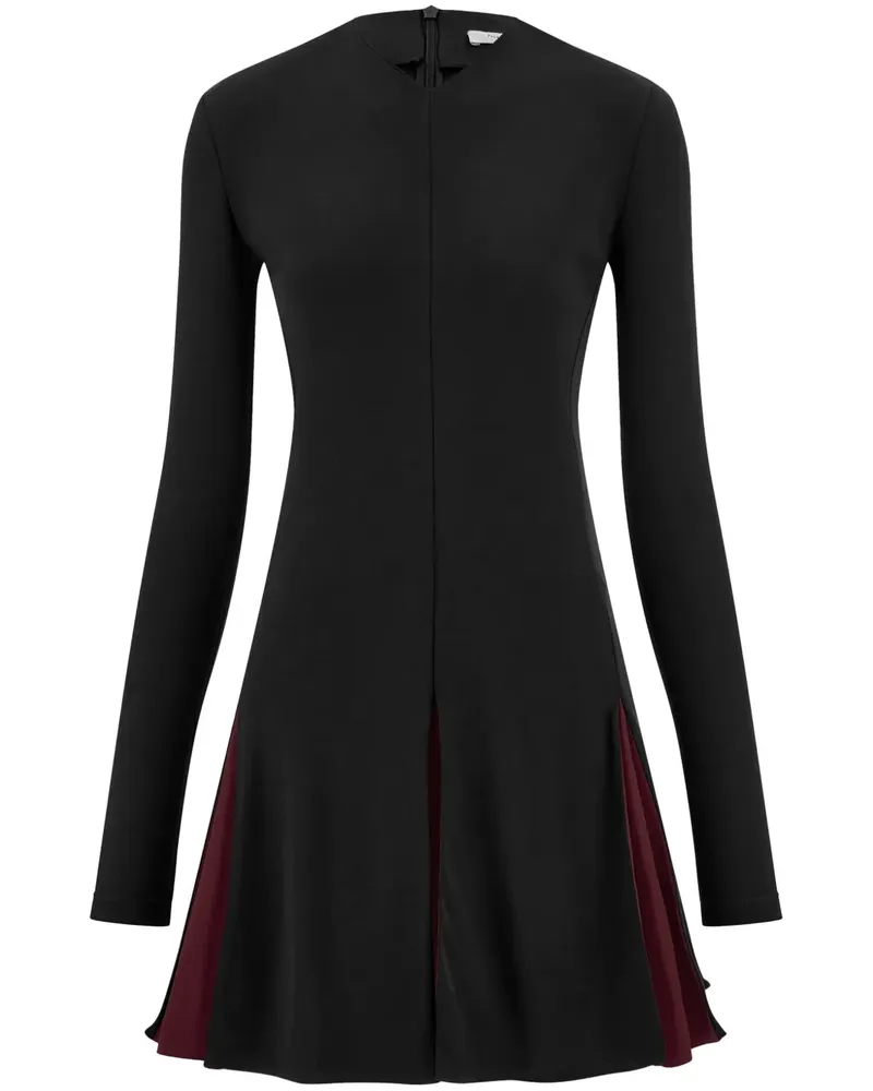 Ferragamo Geripptes Minikleid - Schwarz Schwarz