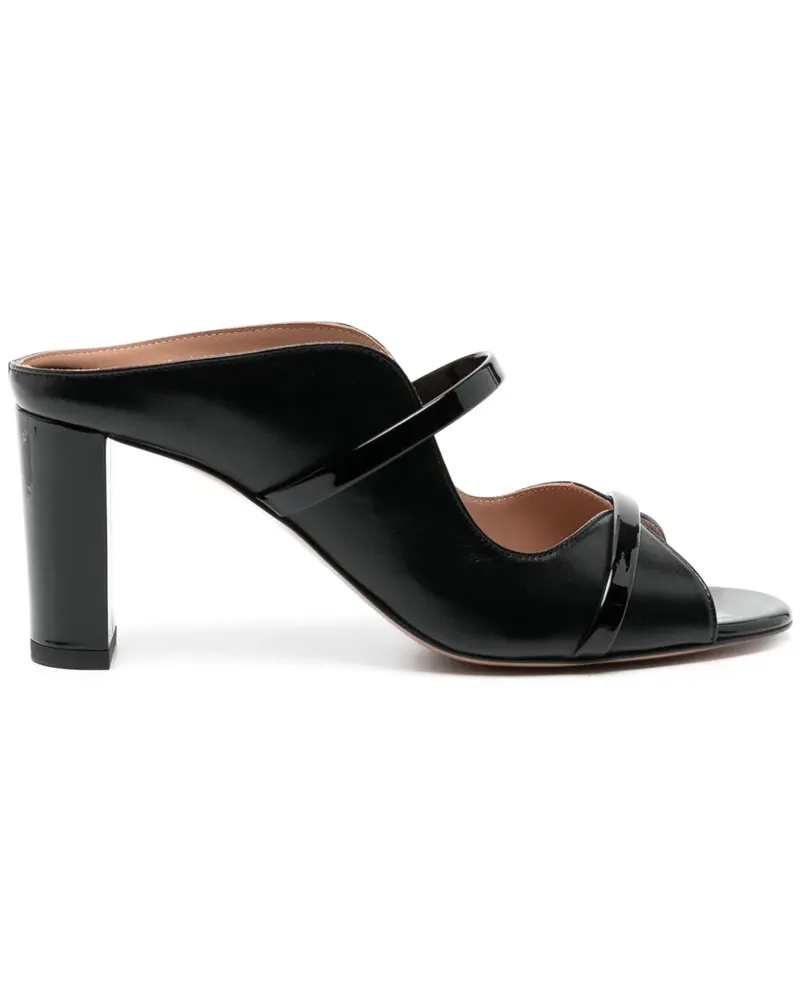 Malone Souliers Pantoletten aus Leder 70mm - Schwarz Schwarz
