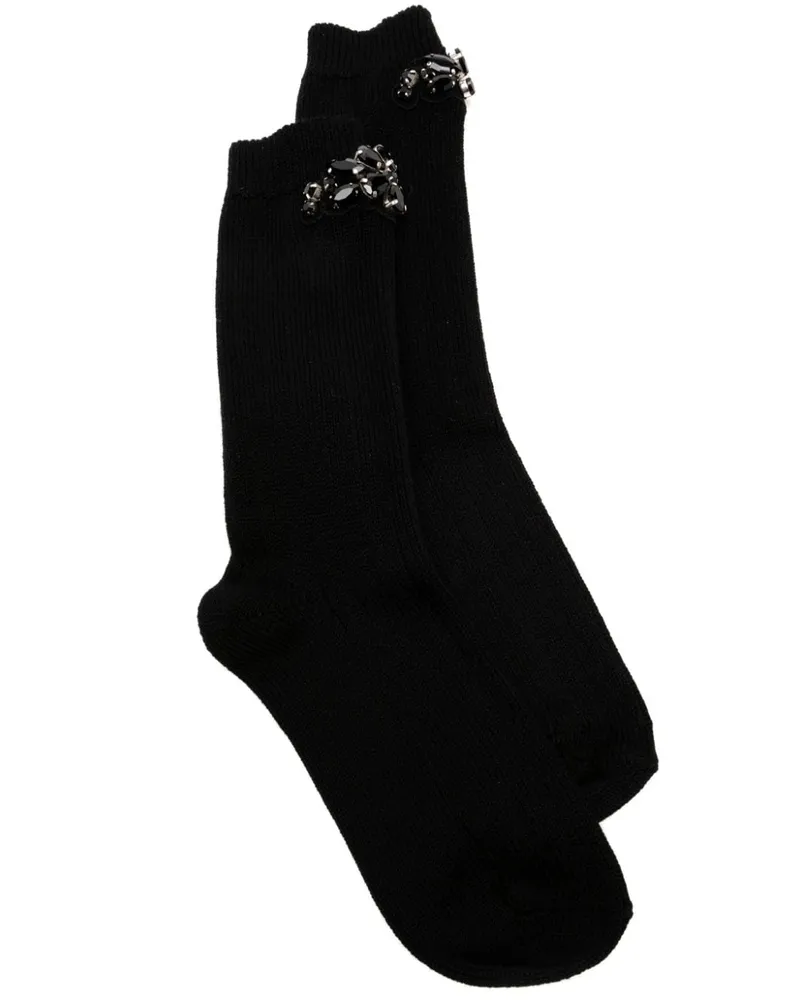 Simone Rocha Verzierte Socken - Schwarz Schwarz