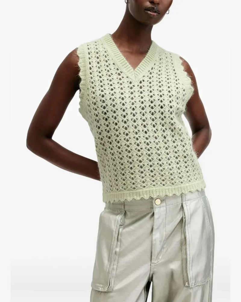 AllSaints Vivian open-knit tank top - Grün Grün