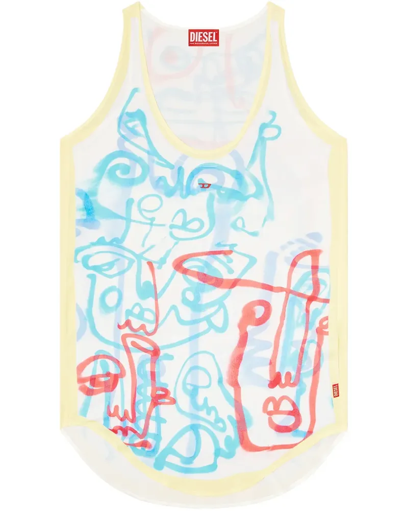 Diesel Street Art Capsule Oberteil - Weiß Weiß