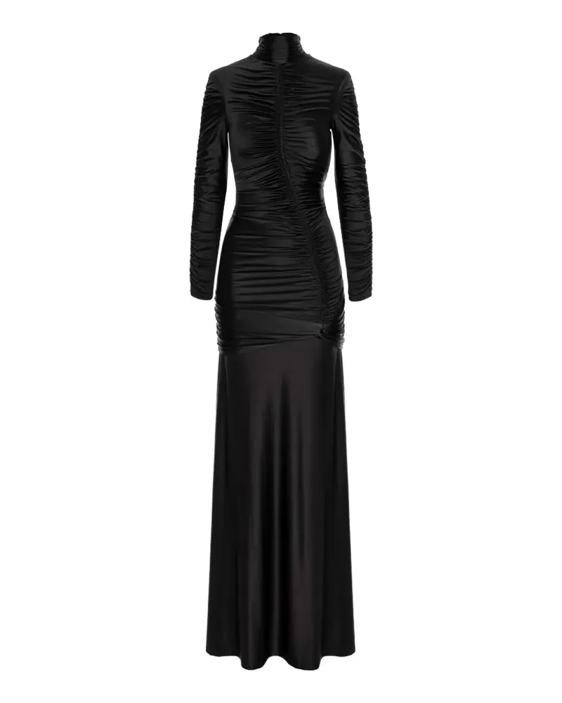 Murmur long-sleeve ruched dress - Schwarz Schwarz