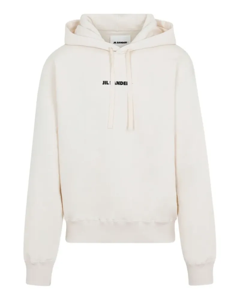 Jil Sander logo-detail hoodie - Nude Nude