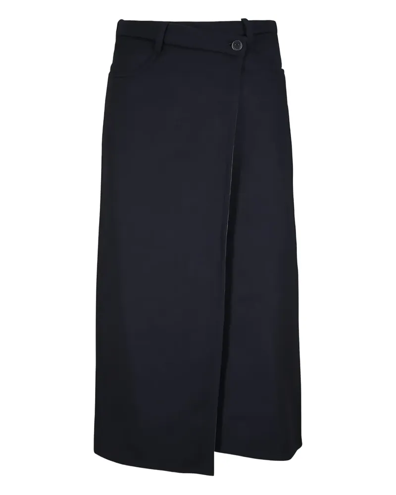 Brunello Cucinelli wrap-front midi skirt - Blau Blau