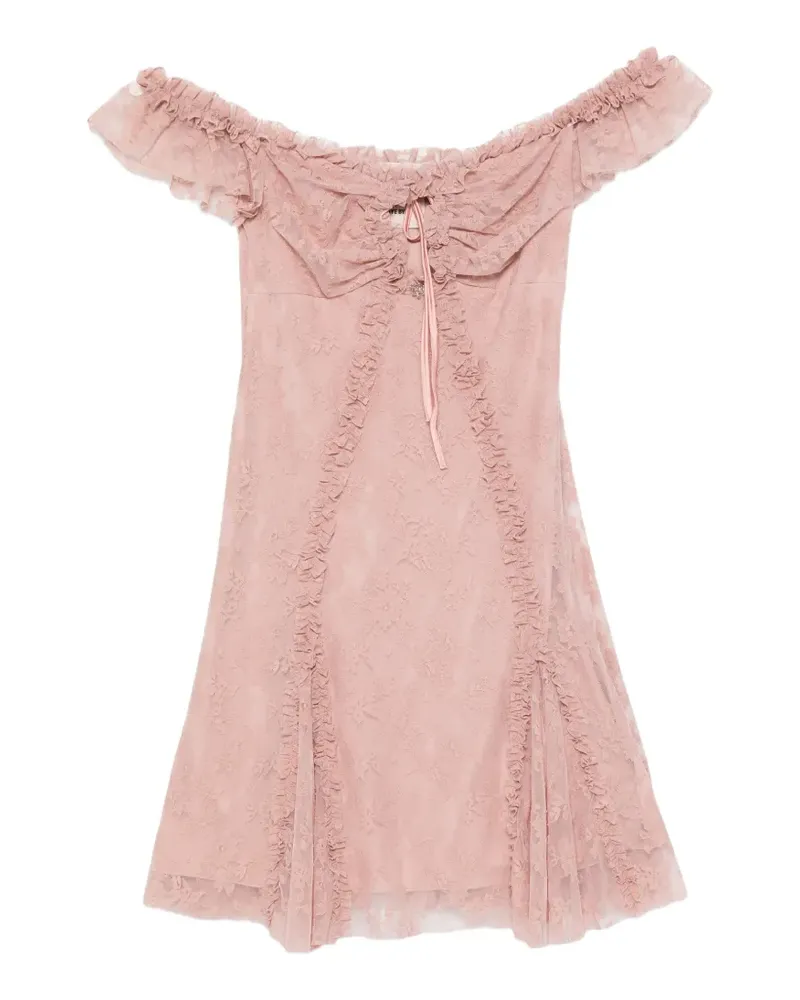 Aniye By Era ruffled lace mini dress - Rosa Rosa