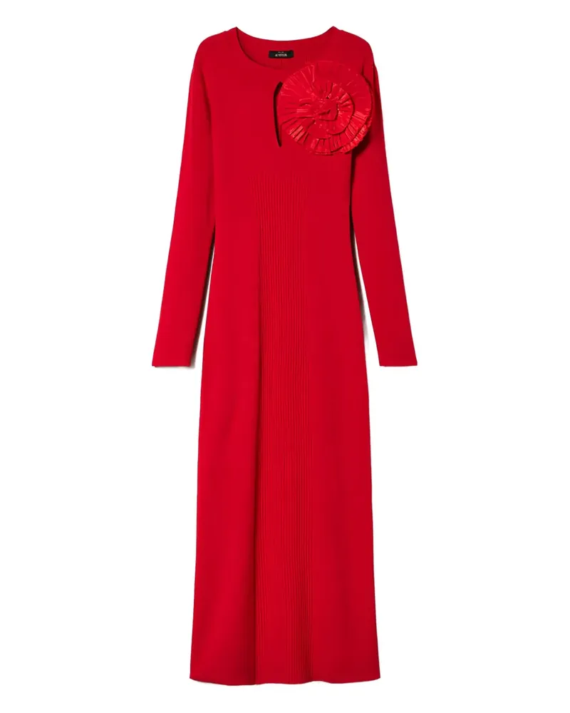 Twin-Set Midikleid mit Schlüssellochausschnitt - Rot Rot