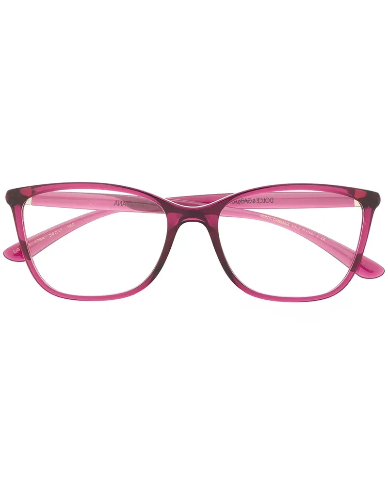 Dolce & Gabbana Brille mit eckigem Gestell - Rosa Rosa