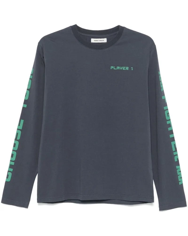 Henrik Vibskov Choose Your Fighter T-Shirt - Blau Blau