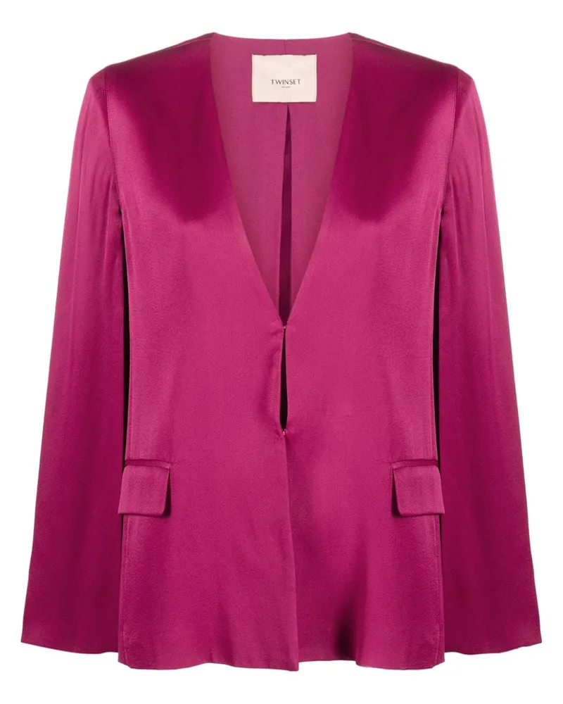 Twin-Set Kragenloser Blazer Rosa