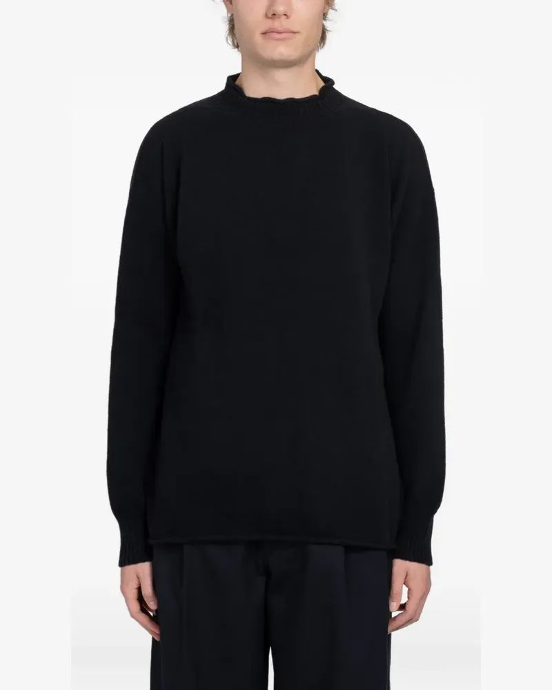 Margaret Howell Guernsey-style irregular spun sweater - Schwarz Schwarz
