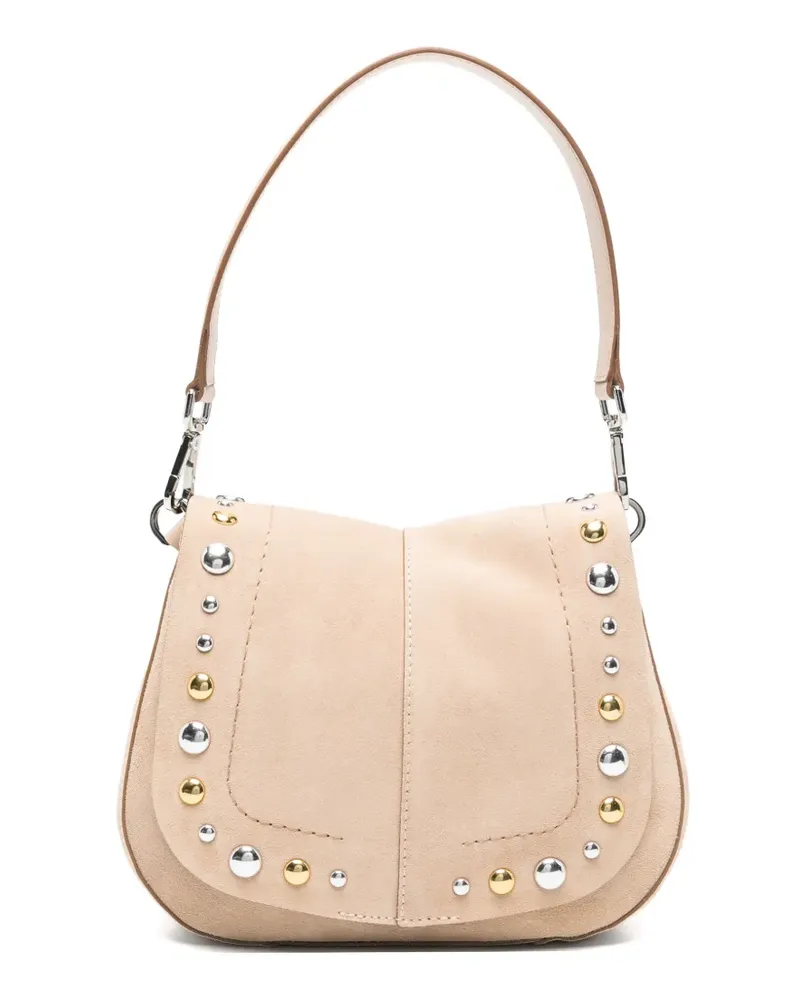 Gianni Chiarini Helena suede shoulder bag - Nude Nude