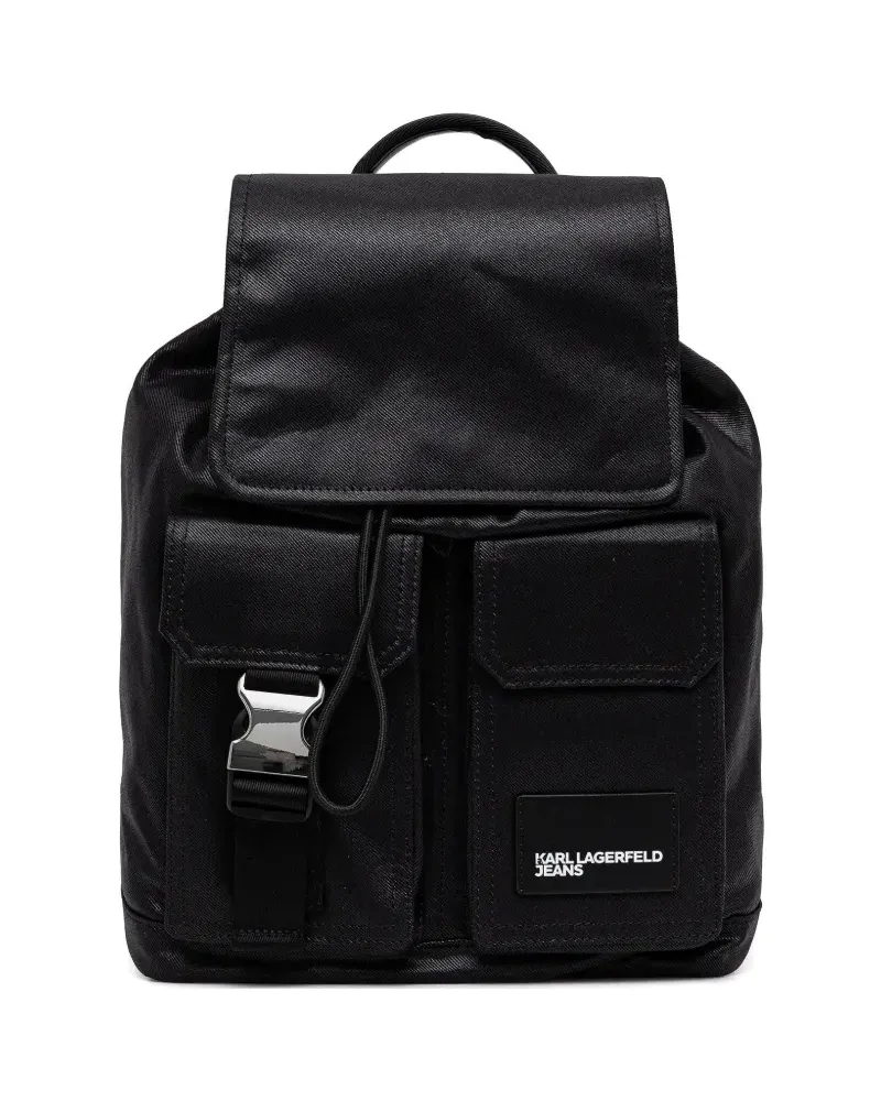 Karl Lagerfeld Rucksack mit Schnallentasche - Schwarz Schwarz