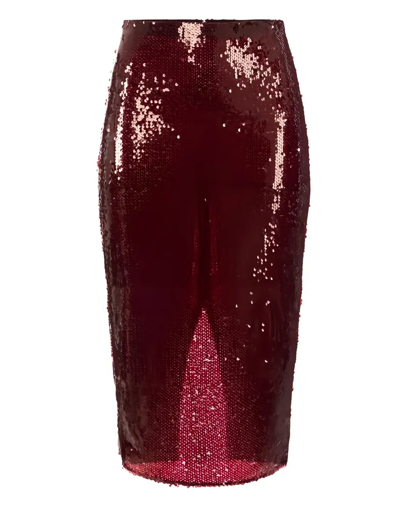 Elisabetta Franchi Rock mit Pailletten - Rot Rot
