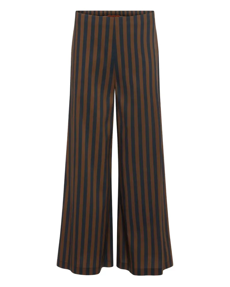 Simon Miller Gestreifte Toni Popeline-Hose - Braun Braun