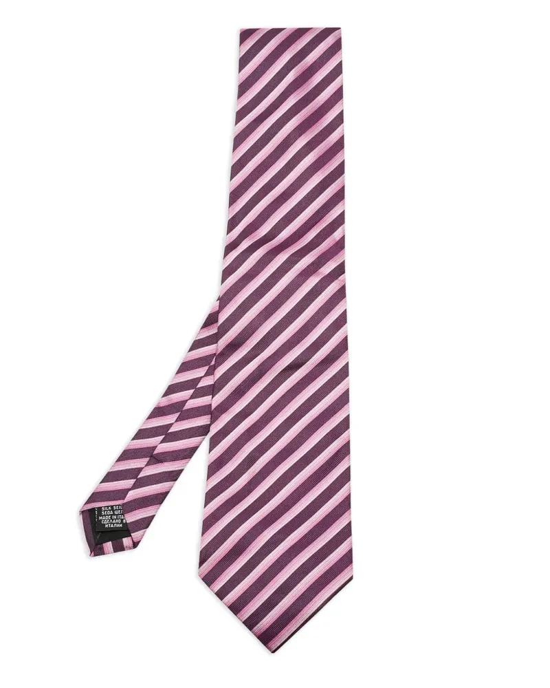HUGO BOSS Gestreifte Krawatte - Violett Violett