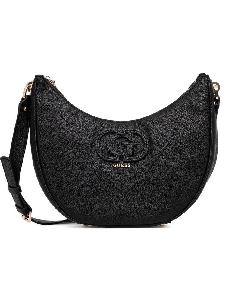 Guess Umhängetasche mit Logo-Prägung - Schwarz Schwarz
