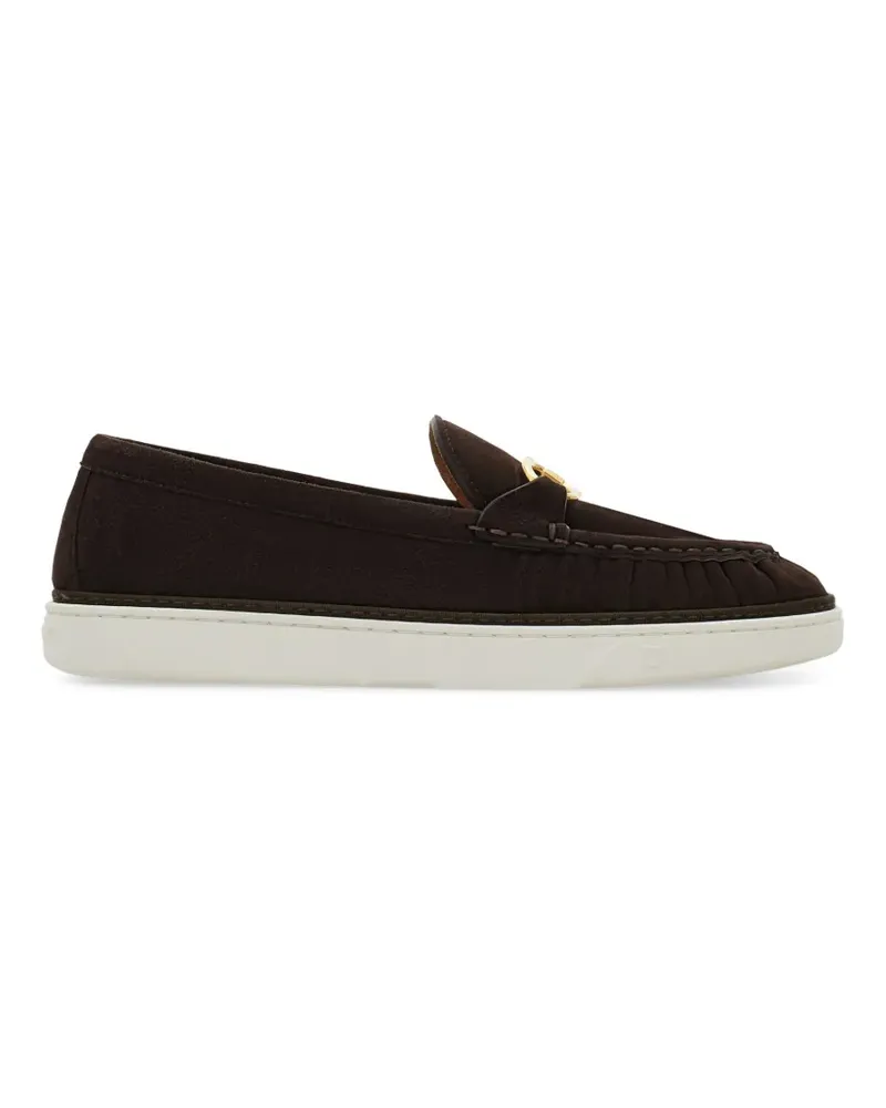 Ferragamo Gancini ornament loafers - Braun Braun