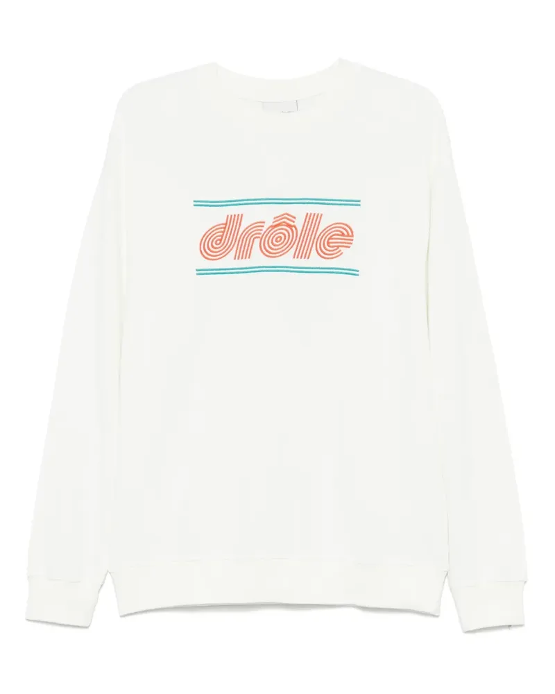 Drôle de Monsieur Le Sweatshirt Piqué Tennis Oberteil - Weiß Weiß