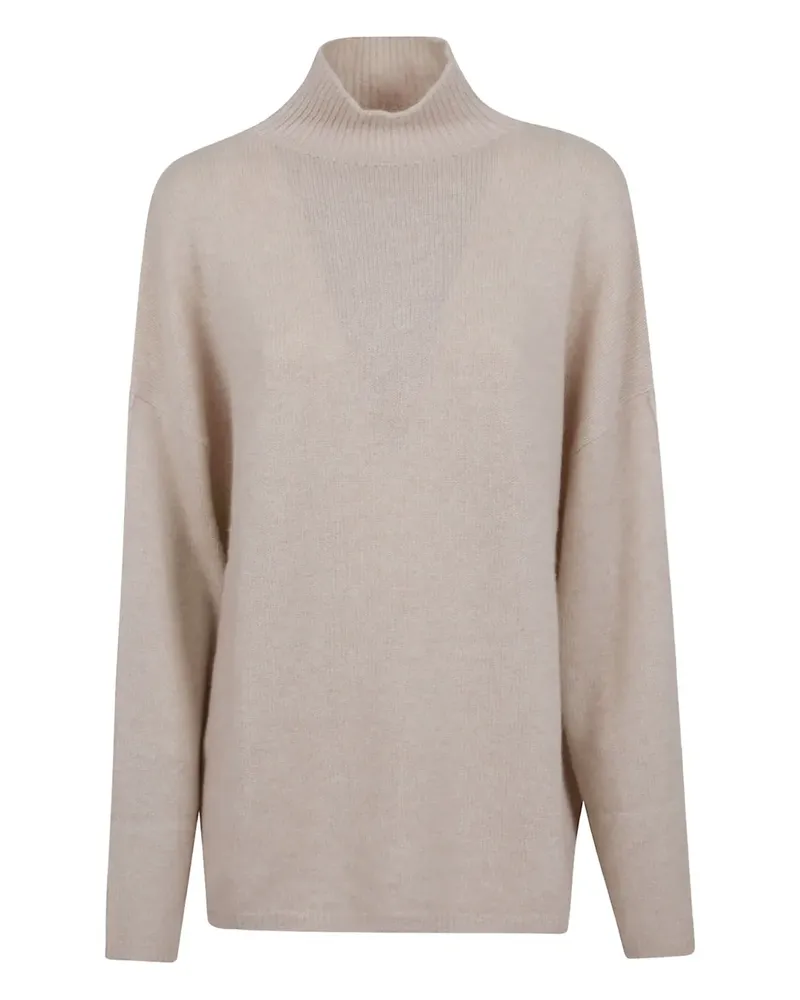 ALLUDE Kaschmirpullover mit Stehkragen - Nude Nude