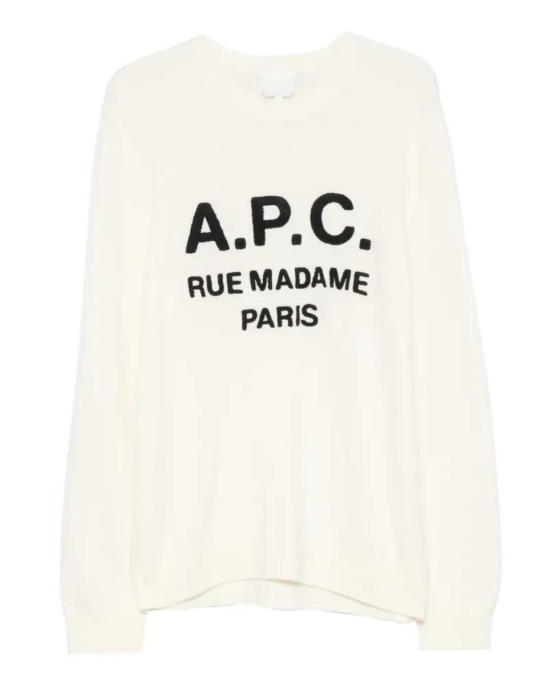 A.P.C. Maurice logo-embroidered sweater - Nude Nude