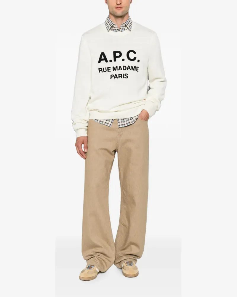 A.P.C. Maurice logo-embroidered sweater - Nude Nude