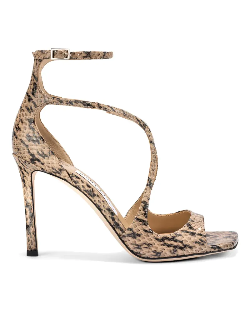 Jimmy Choo Azia snakeskin-effect sandals - Nude Nude