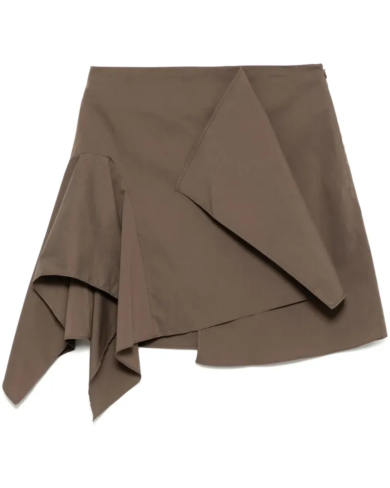 LOW CLASSIC Drapierter Minirock - Braun Braun