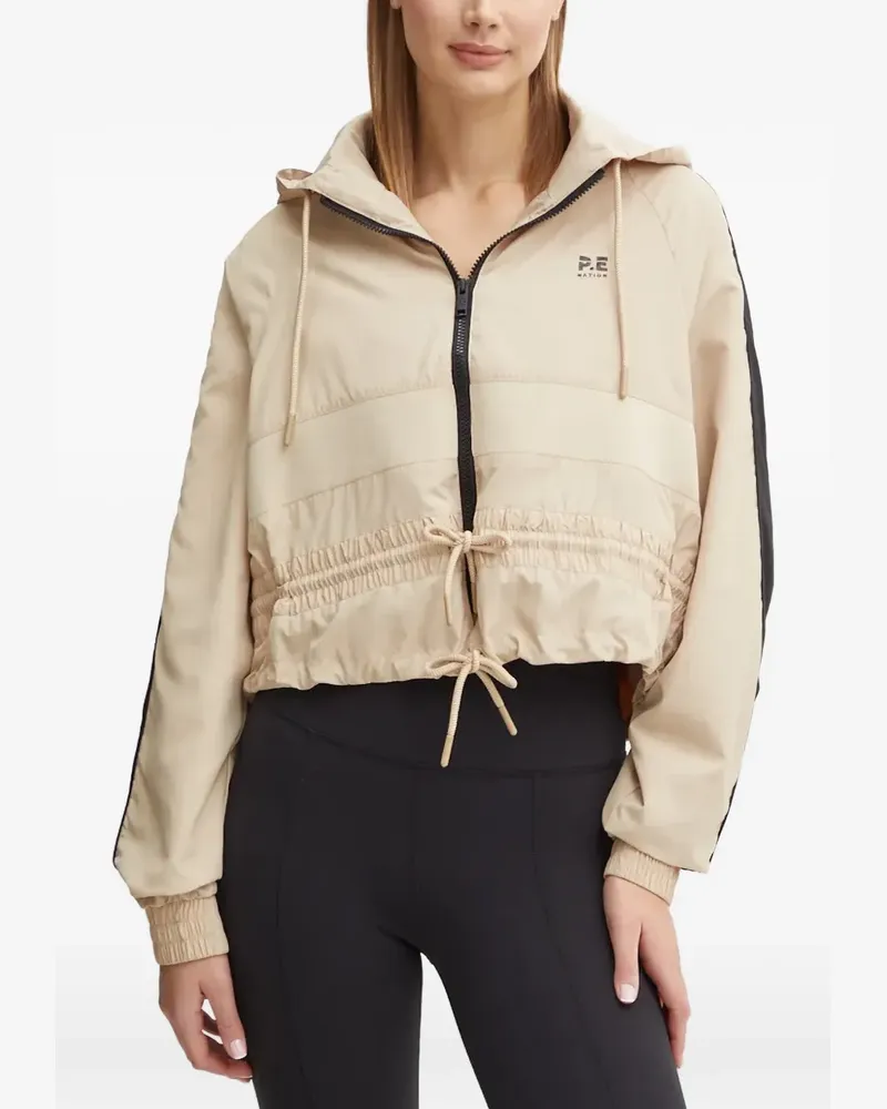 P.E. NATION hooded drawstring jacket - Nude Nude