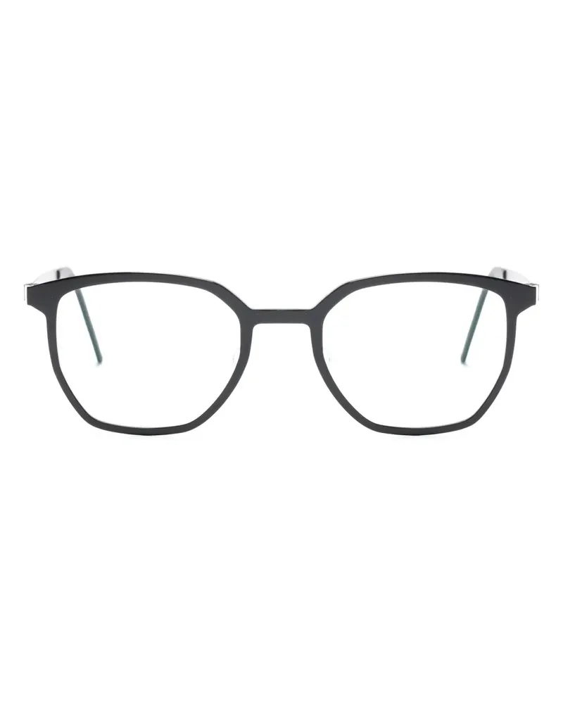 Lindberg 1055 Brille mit geometrischem Gestell - Schwarz Schwarz