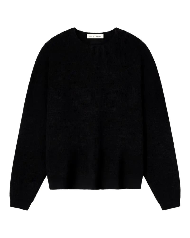 Fear of God waffle-knit crew-neck sweater - Schwarz Schwarz