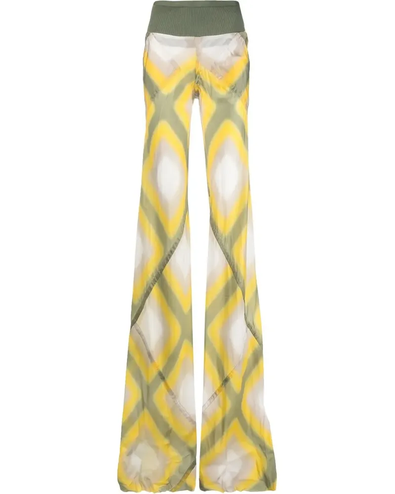 Rick Owens Hose mit grafischem Print - Gelb Gelb